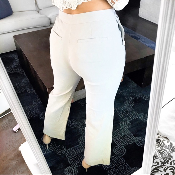 🐚 THEORY OATMEAL BUTTON PANTS! - Picture 3 of 9